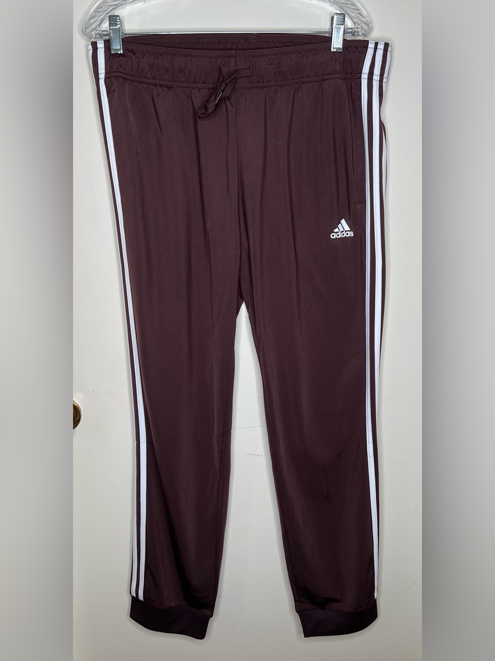 Adidas Brown 3 Strip Jogger, Women’s Large